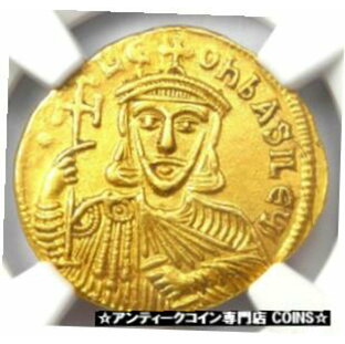 アンティークコイン 金貨 Leo V the Armenian and Constantine AV Solidus Gold Coin 813-820 AD - NGC AU gct-wr-3643-559の画像