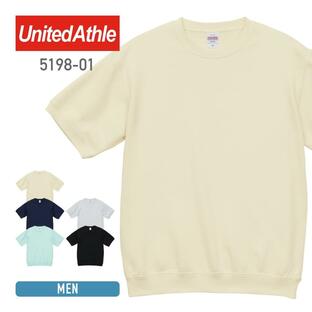 スウェット Tシャツ メンズ 半袖 United Athle ユナイテッドアスレ 8.2オンス ショートスリーブ スウェット (裏パイル) 5198-01 半袖スウェット S-XLの画像