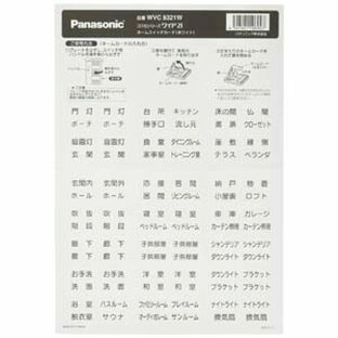 panasonic パナソニック コスモシリーズ ワイド21 ネームスイッチカード WVC8321Wの画像