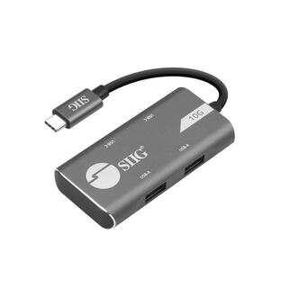 SIIG 4ポート USB 3.1 Gen 2 ハブ マルチUSB ポート - USB-C2個 & USB-Aポート 高速データ転送レート10G プラの画像