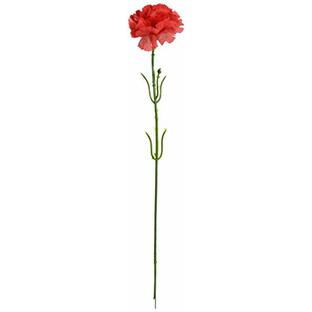 ポピー 造花 カーネーション ピックL アーティフィシャル フェイク フラワー インテリア レッド 母の日 全長27cm 花径5.5cm FS-7800Rの画像