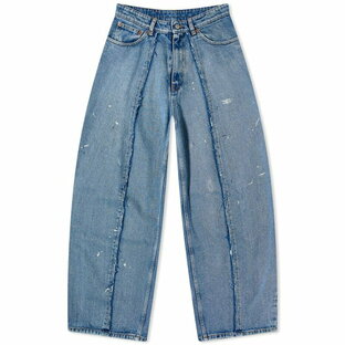 【送料無料】 マルタンマルジェラ レディース デニムパンツ ジーンズ ボトムス MM6 Maison Margiela Pleat Jeans Light Blueの画像
