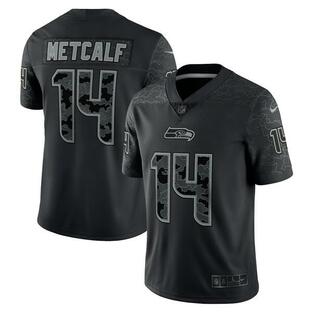 ナイキ ユニフォーム メンズ DK Metcalf Seattle Seahawks Nike RFLCTV Limited Jersey Blackの画像