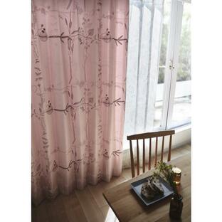 サーナヤオッリ 既製カーテン アフターザストーム ピンク 幅100×丈200cm J1006の画像
