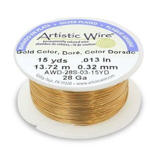 【アーティスティックワイヤー】ゴールドカラー 26 28 30 ゲージ 手芸 ビーズ ワイヤークラフト Artistic Wireの画像