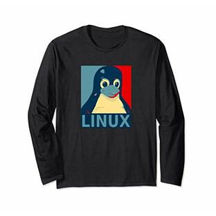 Linuxタキシードペンギングラフィックデザイン 長袖Tシャツの画像