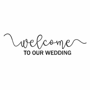 アクリルミラー ステッカー ウェディング Welcome To our wedding デコシール カッティングステッカー 装飾 ウェルカムスペース ウォールステッカー DIY ウェルカムボード 飾りの画像