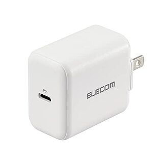 エレコム 充電器 Type-C USB-C コンセント USB PD対応 20W 【 iPhone 15/14/13/SE3 / Android / タブレット 対応 】 ホワイト EC-AC09WHの画像