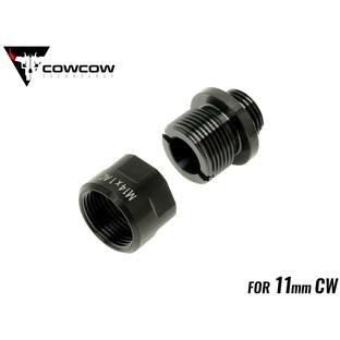 CCT-TMHC-018 COWCOW TECHNOLOGY A01 サイレンサーアダプター TiALN ブラック (11mm正ネジ→14mm逆ネジ♂)の画像