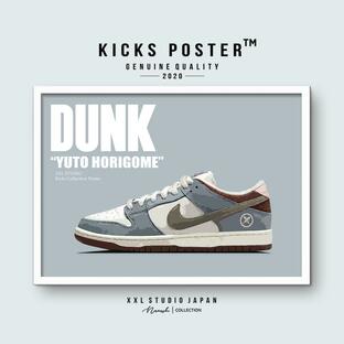 ダンクロー 堀米雄斗 ウルフグレー Dunk Low Wolf Grey スニーカーポスター ポスターフレーム付 DUNK-329の画像