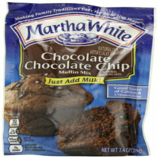 マーサ ホワイト マフィン ミックス、チョコレート チョコレートチップ、7.4 オンス パッケージ (12 個パック) Martha White Muffin Mix, Chocolate Chocolate Chip, 7.4-Ounce Packages (Pack of 12)の画像