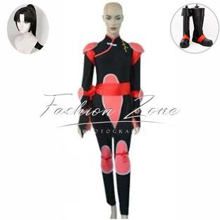 犬夜叉 風 珊瑚 戦闘服 コスプレ衣装 ウィッグ 靴 cosplay ハロウィン 演出服 変装の画像