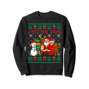 クリスマススクワッド サンタファミリー お揃いのパジャマ アグリークリスマスセーター トレーナーの画像