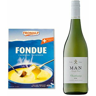 スイス フォンデュ— 400g 南アフリカ 白ワイン 1本 マン シャルドネ セラーセレクトセットの画像