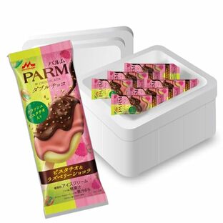 【Amazon.co.jp限定】 森永乳業 PARM パルム ダブルチョコピスタチオ＆ラズベリーショコラ <1ケース（24個入）> | ドライアイスを入れてお届けします | アイス バーアイスの画像