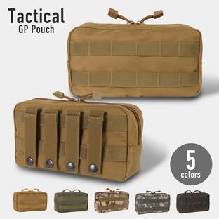 タクティカルGPポーチ モールシステム MOLLE アウトドアギアポーチ ミリタリー バッグ サバゲー ベルト取付 ナイロン製小物入れの画像