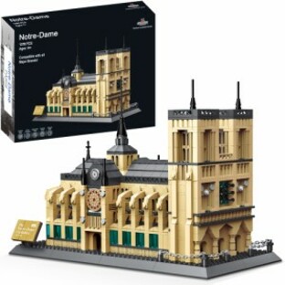 Apostrophe Games Notre-Dame Cathedral Building Block Set 1378 Pieces Pariss Notre Dame Cathedral Famous Landmark Series -の画像