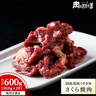 【国産馬肉100%使用】★会津名産★味付けさくら焼肉 300g×2パック（加熱用）の画像