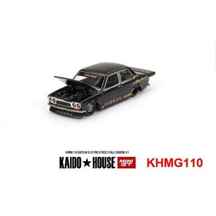新品 KHMG110 TSM MINI-GT 1/64 日産 ダットサン KAIDO 510 プロストリート フルカーボン V1 (左ハンドル)の画像