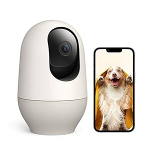 Nooieペットカメラ 1080P 室内防犯 Wi-Fi 監視 ネットワーク 360度ワイヤレス ホームセキュリティカメラ 動作追跡 暗視撮影 双方向通話 人感センサー 動きと音声検知 スマホ アプリ ペット/猫/犬/高齢者/子供/見守り 監視 カメラ共有 Alexaの画像