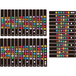 ギター 指板 練習 初心者 弦 ストラップ フレット シール ステッカー ギターコード カラー 3枚( カラー 3枚)の画像