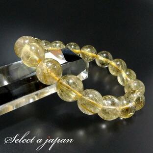 ゴールドルチルクォーツ ルチルクォーツ ブレスレット 9mm パワーストーン ブレスレット メンズ レディース 天然石 数珠の画像
