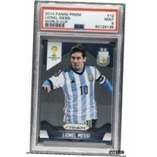 【品質保証書付】 トレーディングカード LIONEL MESSI 2014 Panini Prizm World Cup 12 PSA 9 MINT Argentina Soccerの画像
