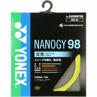 YONEX ヨネックス バドミントン用 ガット ナノジー98 イエロー NBG98の画像