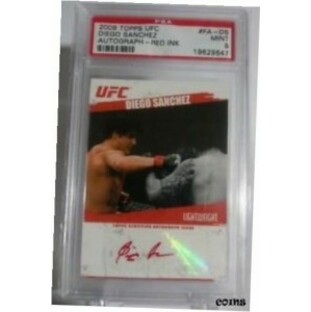 【品質保証書付】 トレーディングカード 2009 Topps UFC Round 2 Diego Sanchez Auto Red /25 Graded PSA MMA Autograph Cardの画像