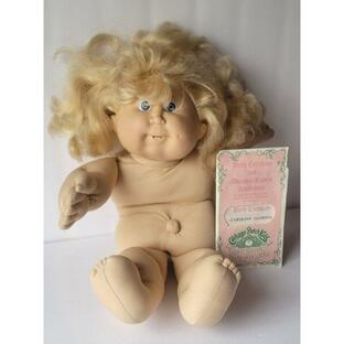 キャベツ畑人形 VTG 1986 Cabbage Patch Kids Cornsilk Doll ~ Blond Hair Blue Eyes Twの画像