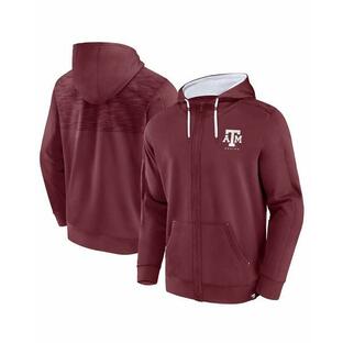 ファナティクス パーカー・スウェットシャツ アウター メンズ Men's Maroon Texas A&M Aggies Power Index Full-Zip Hoodie Maroonの画像