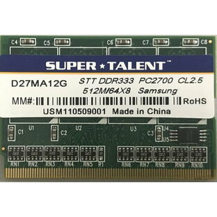 SUPER TALENT PC2700 DDR333 MicroDIMM 512MB 新品バルク 旧レッツノート、VAIO、BIBLO、FLOLA等に使えます！D27MA12Gの画像
