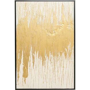 KARE カレ 正規品 絵画 アブストラクト ホワイト 80×120cm アート ゴールドの画像