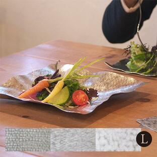 syouryu すずがみL 24×24cm 大皿 プレート 錫 金属食器 日本製 送料無料の画像