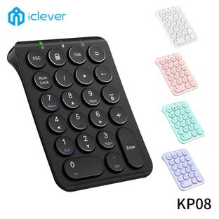 テンキー 左手デバイス iClever テンキーボード KP08 Bluetooth5.1 ブルートゥース Tabキー付 ファンクションキー付 ショートカットキー 充電式 40時間の画像