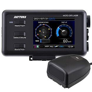 デイトナ(Daytona) バイク用 レーダー探知機 レーザー式オービス対応 防水 Bluetooth MOTO GPS LASER(モト ジーピーエス レーザー) 25674の画像