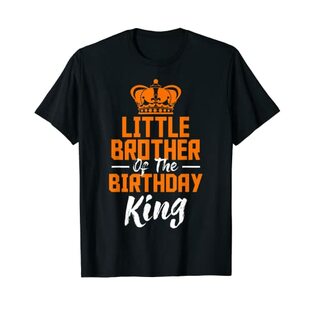 Little Brother of the Birthday King パーティー王冠 誕生日 Tシャツの画像