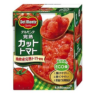 キッコーマン食品 デルモンテ 完熟カットトマト 紙パック トマト缶 缶詰 388g×12個の画像