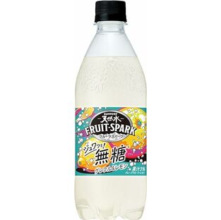 サントリー 天然水 FRUIT-SPARK グレフル＆レモン フルーツスパーク フルスパ 無糖 果汁炭酸 500ml×24本の画像
