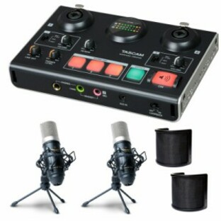 《在庫あり 即納可能》 TASCAM タスカム US-42B ボ―カルエフェクト 装備した インターフェース + MPM1000J x2 コンデンサーマイク + ポの画像