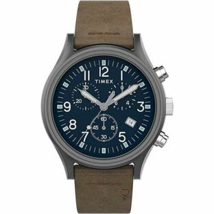 タイメックス Timex Men's Watch MK1 Blue Dial Leather Strap Quartz TW2T68200 メンズの画像