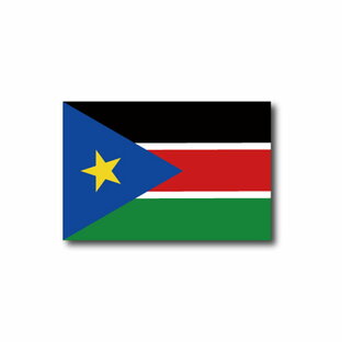 南スーダン  国旗 フェイス ペイント シール  ＜医療テープと同じ粘着剤使用タイプ＞   （ 世界の 国旗 ・ 代表 ・ FIBA ワールドカップ バスケ バスケットボール W杯 観戦 応援 ・ ボディ ペインティング タトゥーシール ）の画像