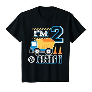 キッズ 建設トラック 掘削機 2歳の誕生日 2歳 2T Tシャツの画像