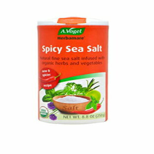 A. Vogel Herbamare スパイシーシーソルト - 15種類のハーブと野菜を注入した天然の上質な海塩 - 人工香料と保存料不使用 - 非遺伝子組み換え、ケト、古生物に優しい、USDAオーガニック - 8.8オンス A. Vogel Herbamare Spicy Sea Salt - Natural Fineの画像
