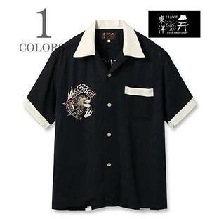 テーラー東洋 半袖 50's オープンカラー レーヨンボーリングシャツ TAILOR TOYO SUKA BOWLING SHIRT DRAGON & JAPAN MAP TT39303の画像