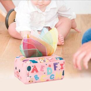 幼児用ティッシュボックスアクティビティ感覚玩具子供用男の子女の子モンテッソーリおもちゃの豚の画像