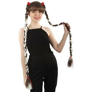 Wigs2you 女性 H-5826 のK-popタイのラッパーの編み上げツインテールウィッグは 防炎合成繊維で その機会に最適ですの画像