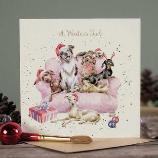 クリスマスカード A Winter’s Tail / 犬 封筒付き Wrendale Designs 英国製の画像
