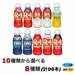 明治 選べる8種類 ヨーグルトドリンクタイプ 《112ml×96本》 クール便 健康 乳酸菌 乳飲料 乳製品 送料無料 飲むタイプのヨーグルト ドリンクタイプ 112ml 強さ引き出す 低糖 低カロリー 免疫力アップ フルーツ ストロベリー R1の画像