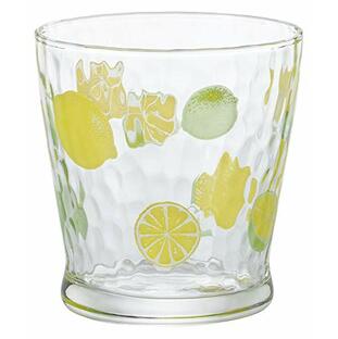 アデリア グラス コップ フリーカップ フルーツドロップ レモン 275ml [フルーツ/レモン/イエロー] 日本製 1個箱入 6125の画像